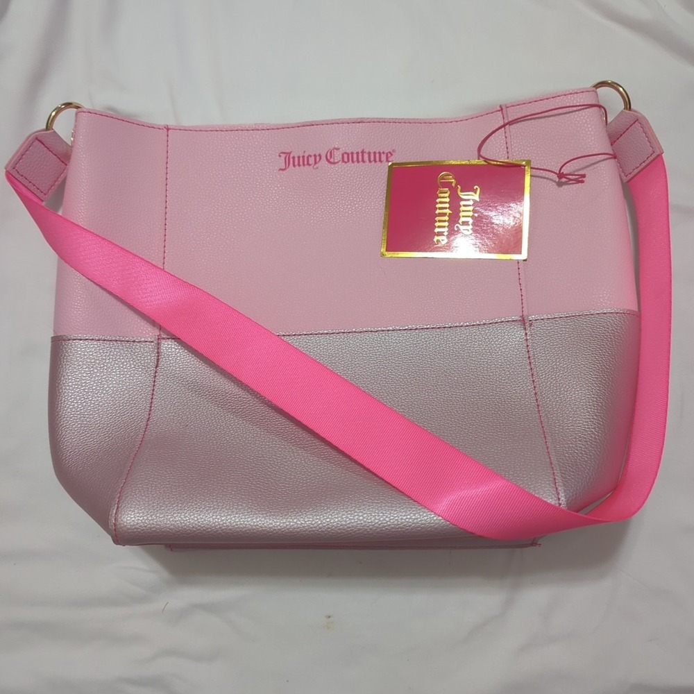NWT Juicy Couture Medium Sized Pink Tote Bag with Shoulder Strap